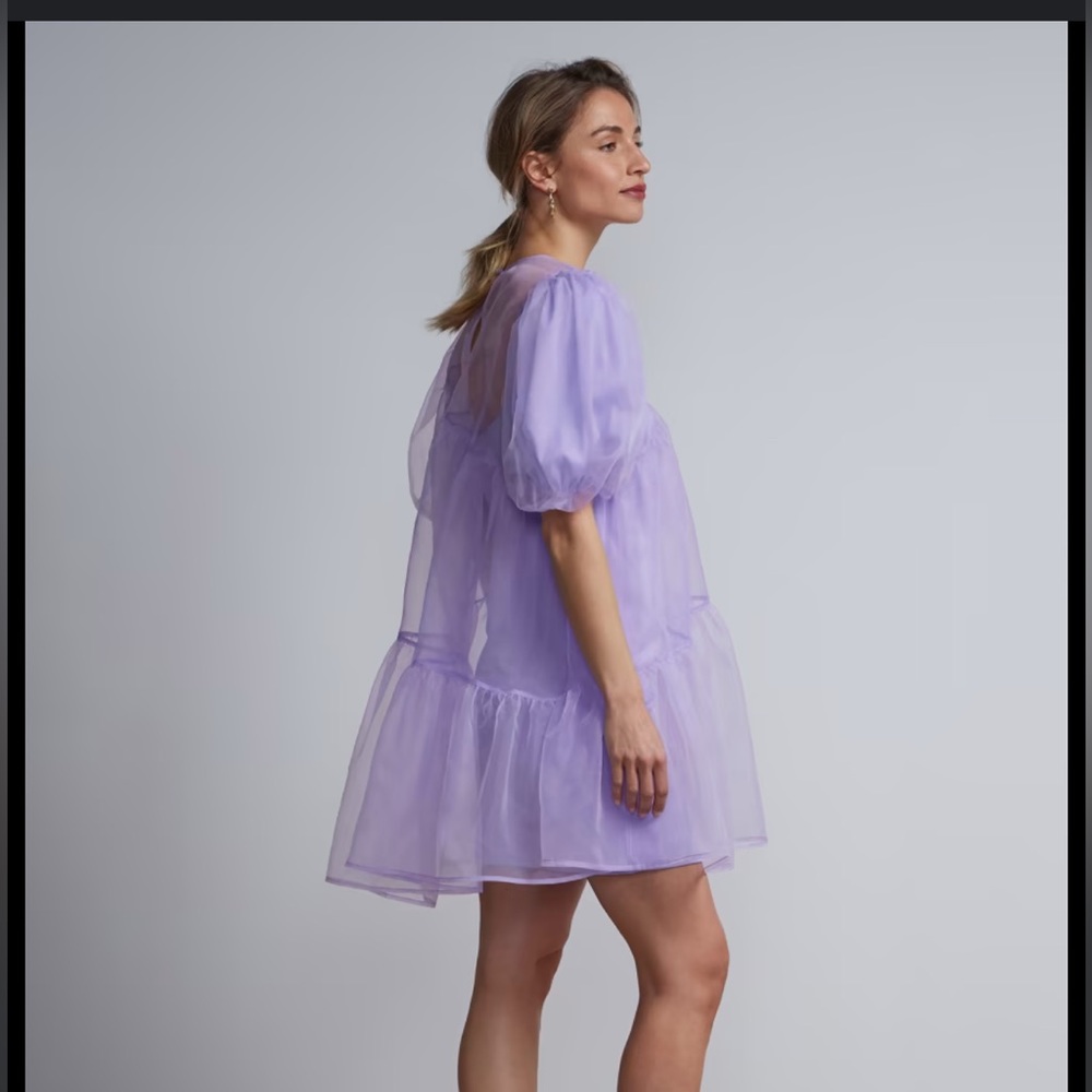 Cynthia Rowley Lavendar Purple Organza Dress - Picture 3 of 5